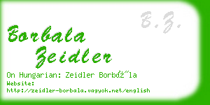 borbala zeidler business card